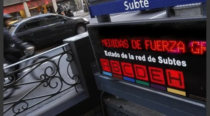 Trabajadores del subte se suman al paro nacional de la CGT