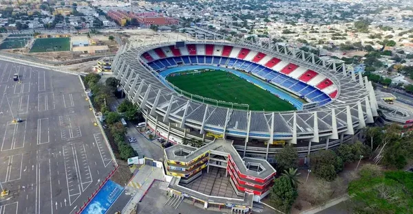 Así luce el campo de juego para Colombia vs Argentina por Eliminatorias