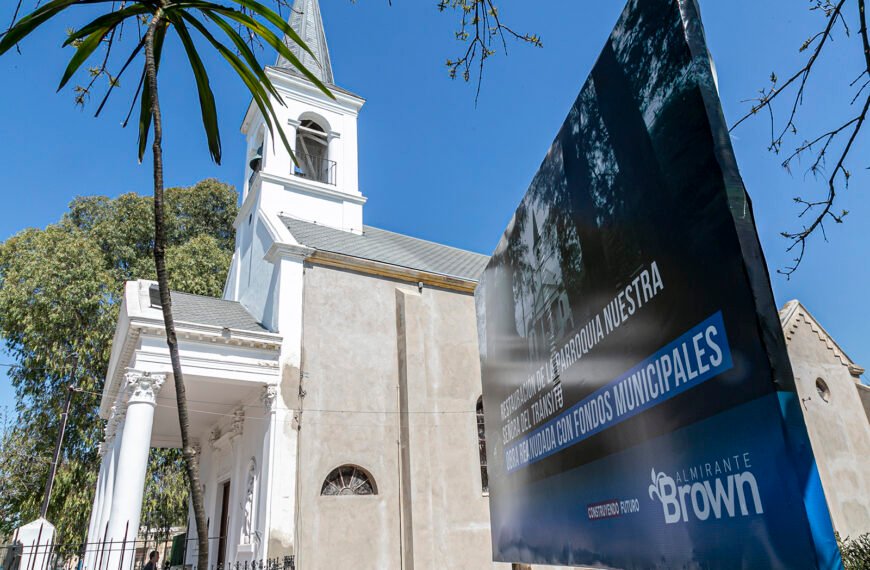 EN EL ANIVERSARIO DE MINISTRO RIVADAVIA, CASCALLARES RECORRIÓ LAS OBRAS DE LA IGLESIA NUESTRA SEÑORA DEL TRÁNSITO