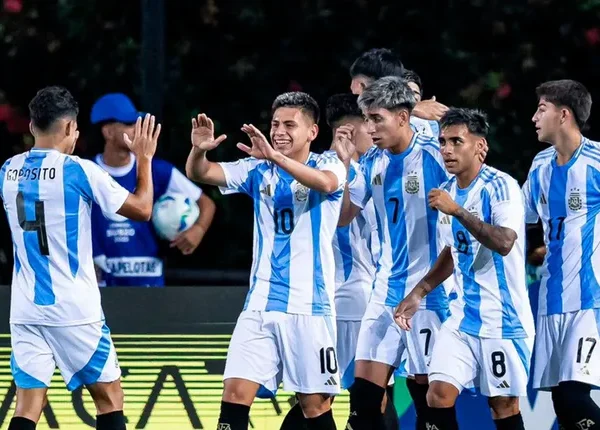Baile total: la Selección Sub-20 goleó 6-0 a Brasil en su debut en el Sudamericano