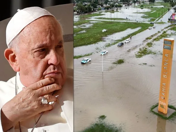 Desde el hospital, Francisco sigue de cerca el drama que se vive en Bahía Blanca