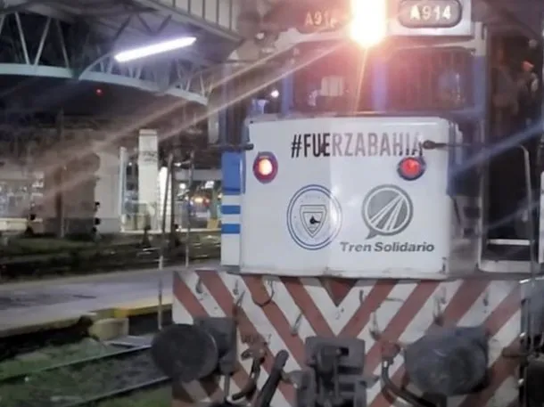 Así llegó el tren solidario a Bahía Blanca con toneladas de donaciones