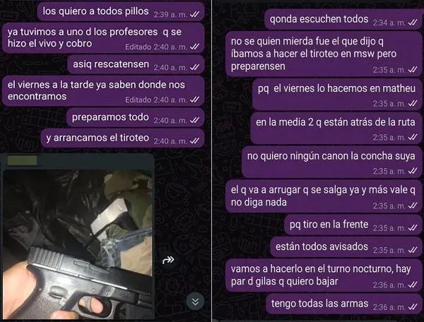 Terror en Campana: alumnos de una escuela planearon un tiroteo por WhatsApp