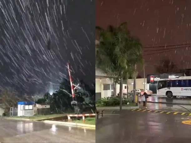 Caída de nieve en Buenos Aires: se cumplió el pronóstico del SMN