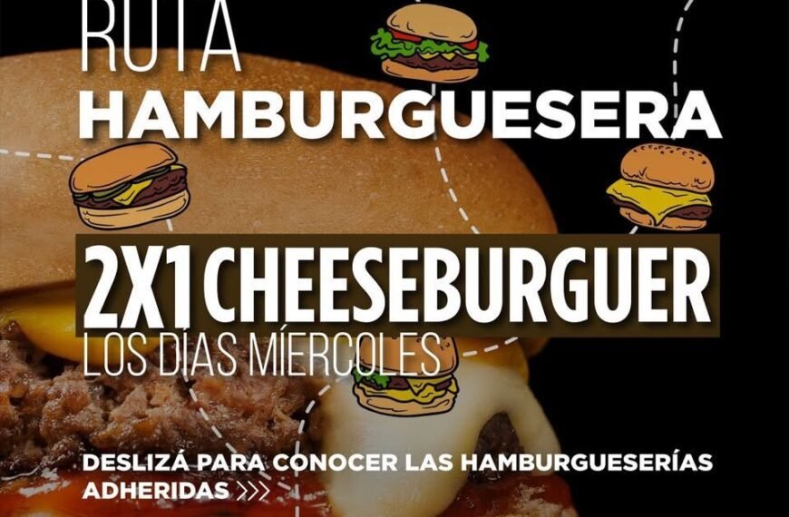 CON PROMOS 2X1, ESTE MIÉRCOLES LLEGA LA “RUTA HAMBURGUESERA” A ALTE BROWN